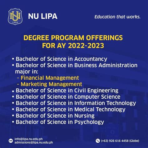 National University: bachelor's programs offered.
